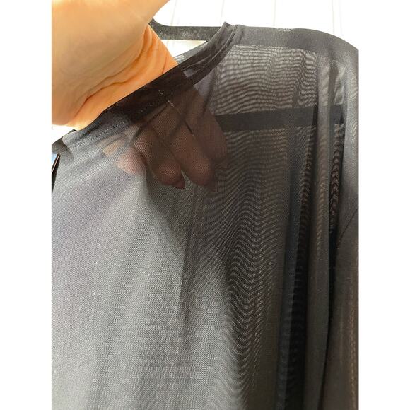 NWT Wilfred Women’s Black Sheer Long Sleeve Pullover Blouse Top Size 2 - Picture 6 of 7